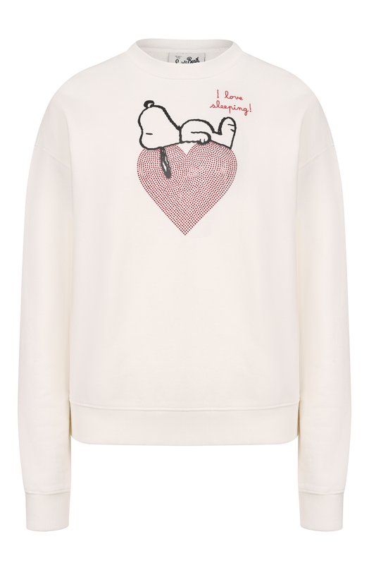 Хлопковый свитшот MC2 Saint Barth STDW001-03659I/STARDUST W Белый STDW001-03659I/STARDUST W