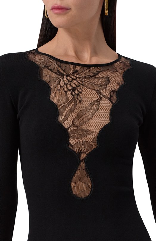Платье из вискозы Giambattista Valli 25FWPVCM00M3/09VIP Чёрный  25FWPVCM00M3/09VIP Фото 5