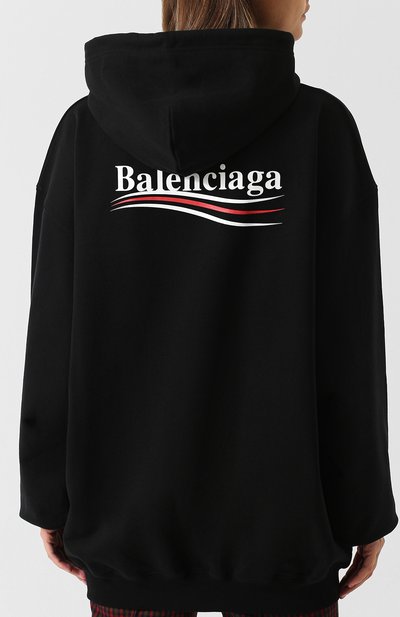 Хлопковая толстовка свободного кроя с капюшоном BALENCIAGA, арт. 528350/TBV14, фото 4