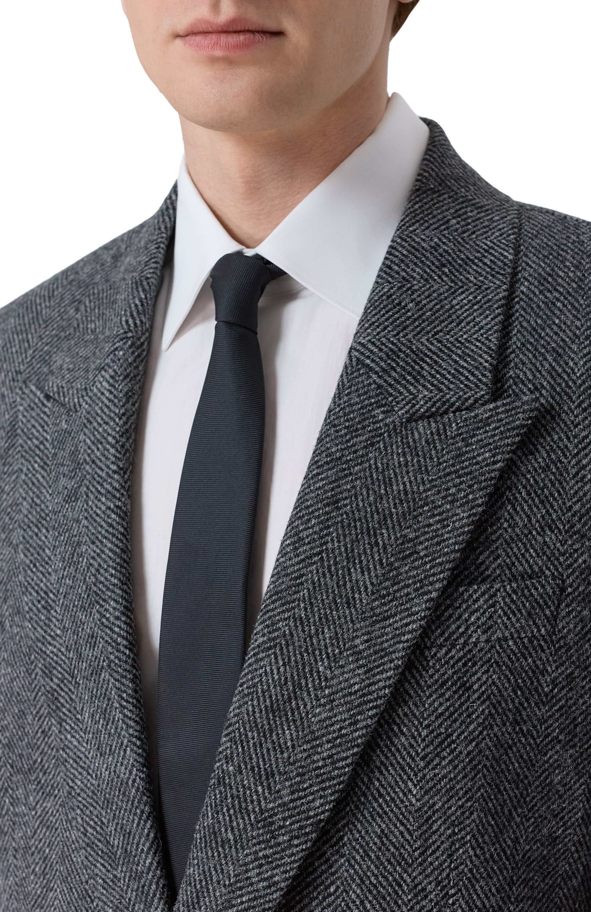 Шерстяной пиджак SAINT LAURENT темно-серого цвета по цене 446500 руб., арт. 837196/Y3D06, фото 5 Шерстяной пиджак SAINT LAURENT, арт. 837196/Y3D06, фото 5