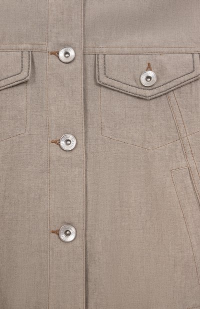 Куртка изо льна и вискозы BRUNELLO CUCINELLI, арт. BL1360459B, фото 3