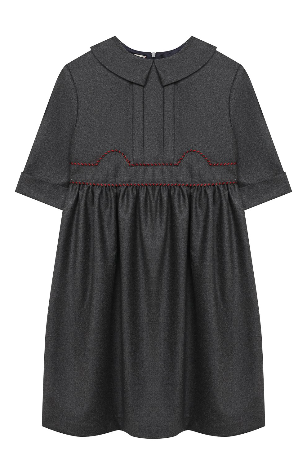 Шерстяное платье GUCCI серого цвета по цене 131000 руб., арт. 629506/XWALM, фото 1 Шерстяное платье GUCCI, арт. 629506/XWALM, фото 1