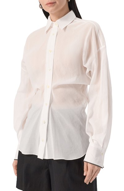 Хлопковая блузка BRUNELLO CUCINELLI, арт. MH760NL446, фото 3