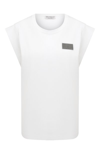 Женская хлопковая футболка BRUNELLO CUCINELLI, арт. M0A45DG800