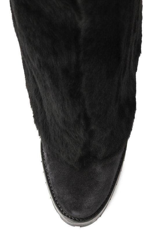 Замшевые сапоги Yves Salomon 26WAC610XXMLCV Чёрный  26WAC610XXMLCV Фото 6