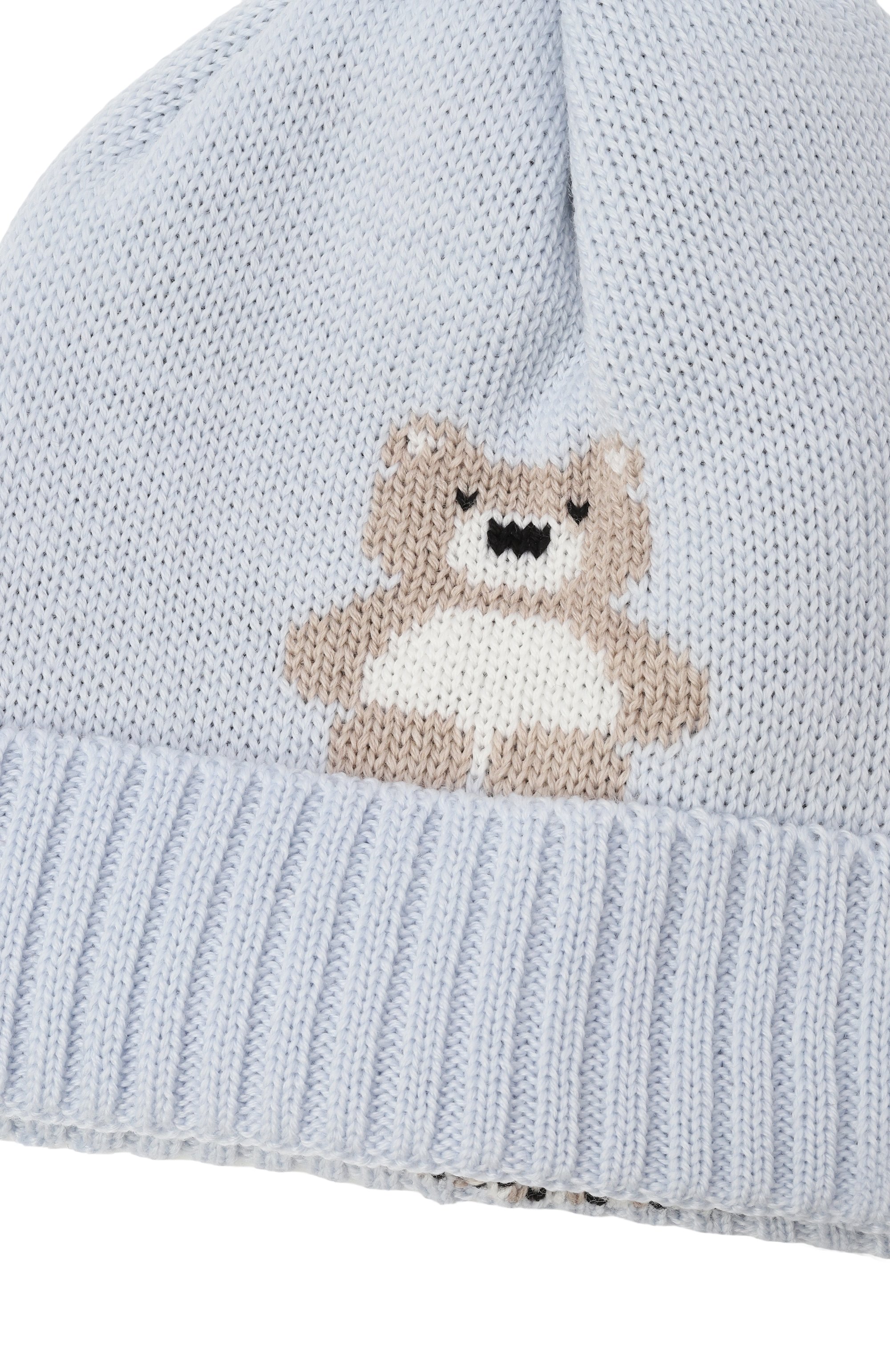 Шерстяная шапка IL TRENINO голубого цвета по цене 6415 руб., арт. MN-5427/18M-48M, фото 3 Шерстяная шапка IL TRENINO, арт. MN-5427/18M-48M, фото 3