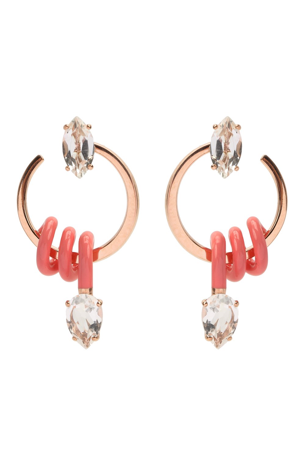 Серьги BEA BONGIASCA розового цвета по цене 89950 руб., арт. VE211RGS-SPM0/M, фото 1 Серьги BEA BONGIASCA, арт. VE211RGS-SPM0/M, фото 1