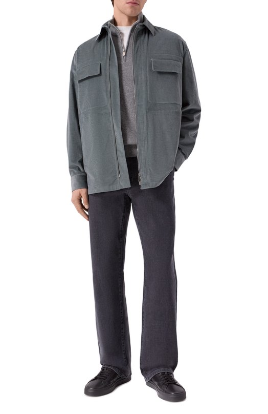 Вельветовая рубашка Zilli ZSSH01M016639010A Зелёный  ZSSH01M016639010A Фото 2