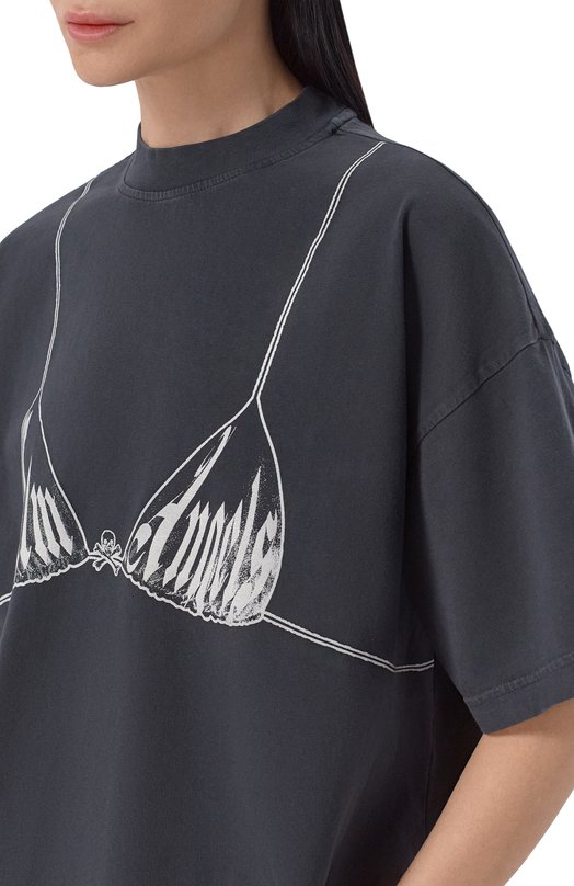 Хлопковая футболка Palm Angels PWAA07BS26JER003 Чёрный  PWAA07BS26JER003 Фото 5