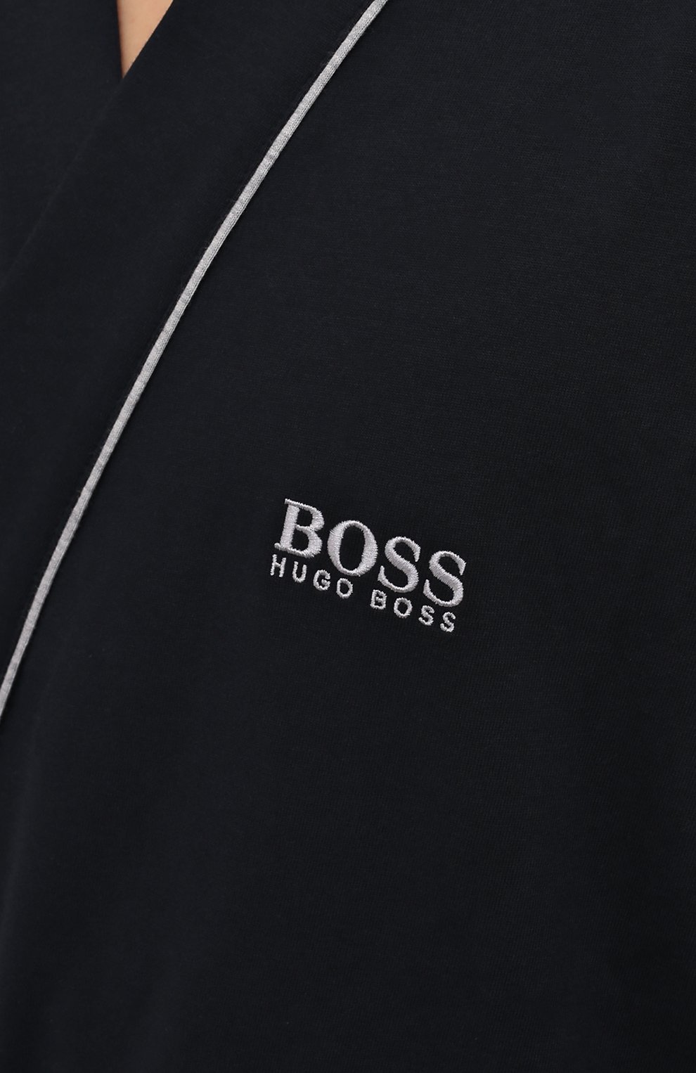 Хлопковый халат BOSS темно-синего цвета по цене 17950 руб., арт. 50229070, фото 5 Хлопковый халат BOSS, арт. 50229070, фото 5