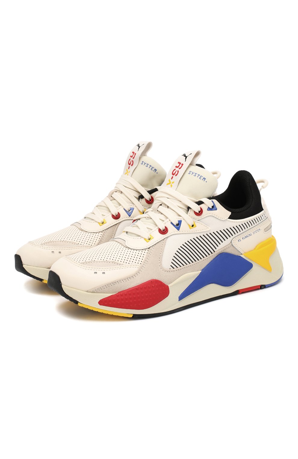 Мужские кроссовки rs-x color theory PUMA белого цвета, арт. 37092001 | Фото 1 (Материал внешний: Текстиль; Кросс-КТ: Спорт; Материал сплава: Проставлено; Материал утеплителя: Без утеплителя; Материал внутренний: Текстиль; Подошва: Массивная; Драгоценные камни: Проставлено; Стили: Спорт)