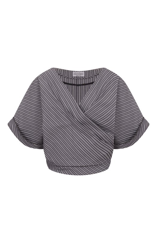 Хлопковый топ Brunello Cucinelli MH758FB206 Синий MH758FB206