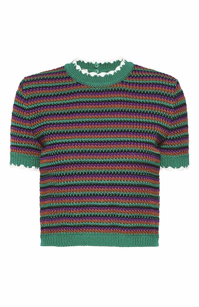 Хлопковый пуловер MIU MIU, арт. MML298-1TH7-F0394, фото 1