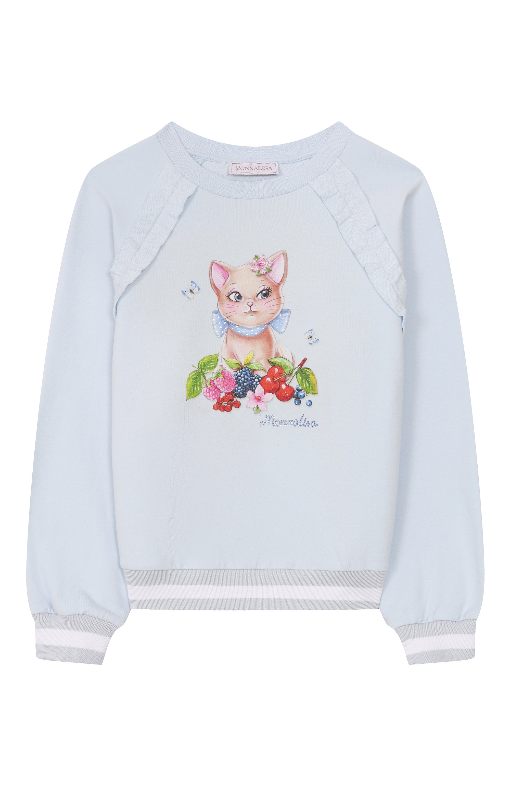 Хлопковый свитшот MONNALISA, арт. 19E616RU, фото 1