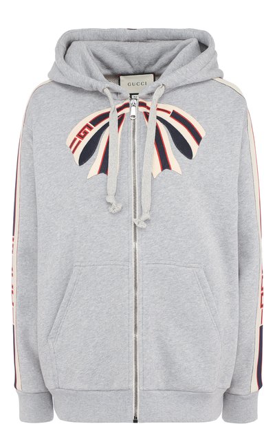 Женский хлопковый кардиган на молнии с капюшоном GUCCI, арт. 505527/X9P84
