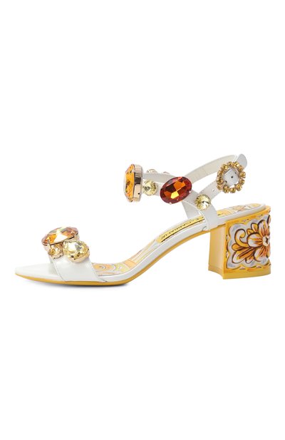 Кожаные босоножки keira 60 DOLCE & GABBANA желтого цвета по цене 168500 руб., арт. CR1733/AT848, фото 4 Кожаные босоножки keira 60 DOLCE & GABBANA, арт. CR1733/AT848, фото 4