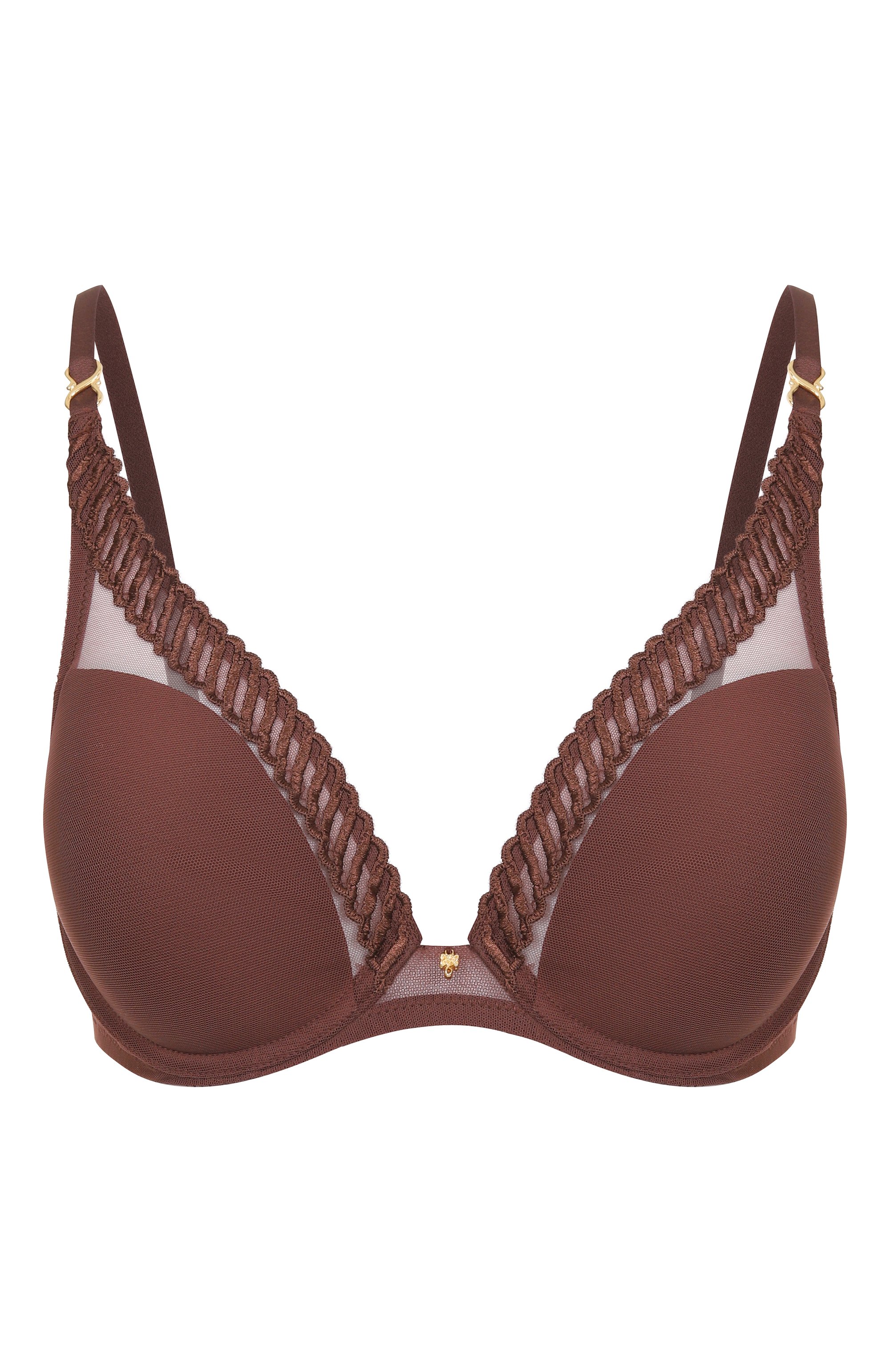 Бюстгальтер AUBADE коричневого цвета по цене 14750 руб., арт. 4MF12, фото 1 Бюстгальтер AUBADE, арт. 4MF12, фото 1