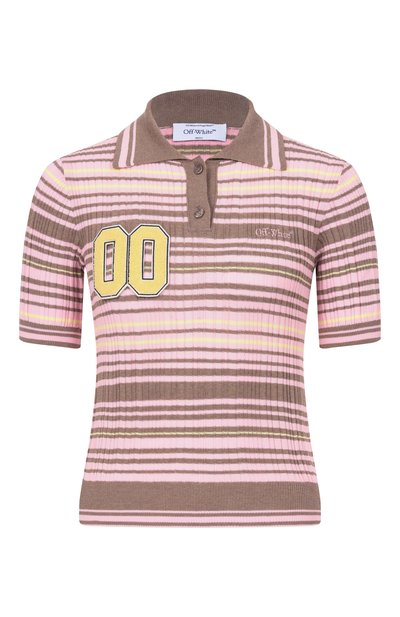 Женское хлопковое поло OFF-WHITE, арт. 0WHV008S26KNI001