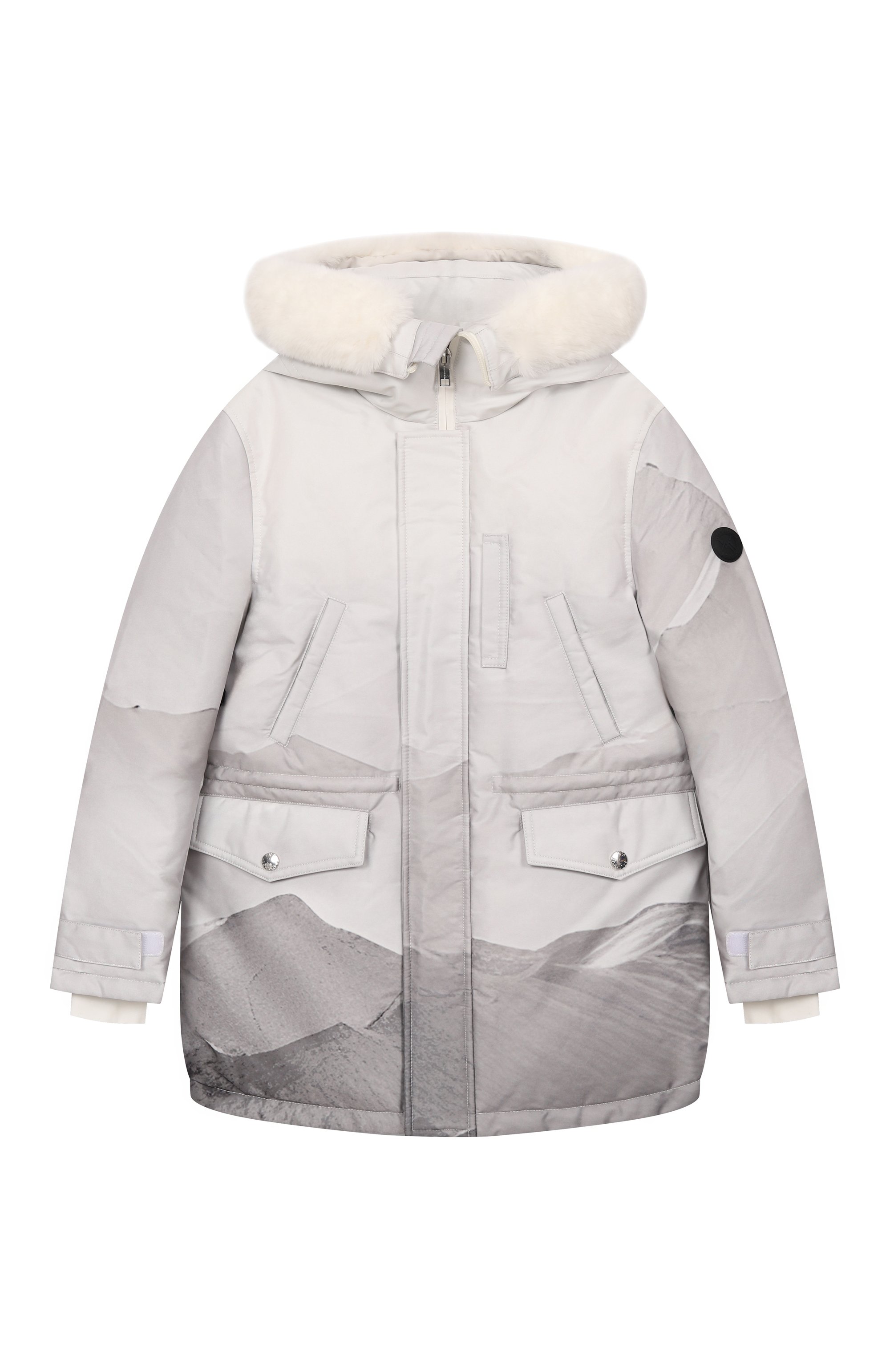 Пуховик с отделкой из кролика YVES SALOMON ENFANT, арт. 26WEM900XXT20G/12-14, фото 1