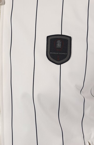 Бомбер BRUNELLO CUCINELLI белого цвета по цене 149000 руб., арт. MB417B2305, фото 5 Бомбер BRUNELLO CUCINELLI, арт. MB417B2305, фото 5