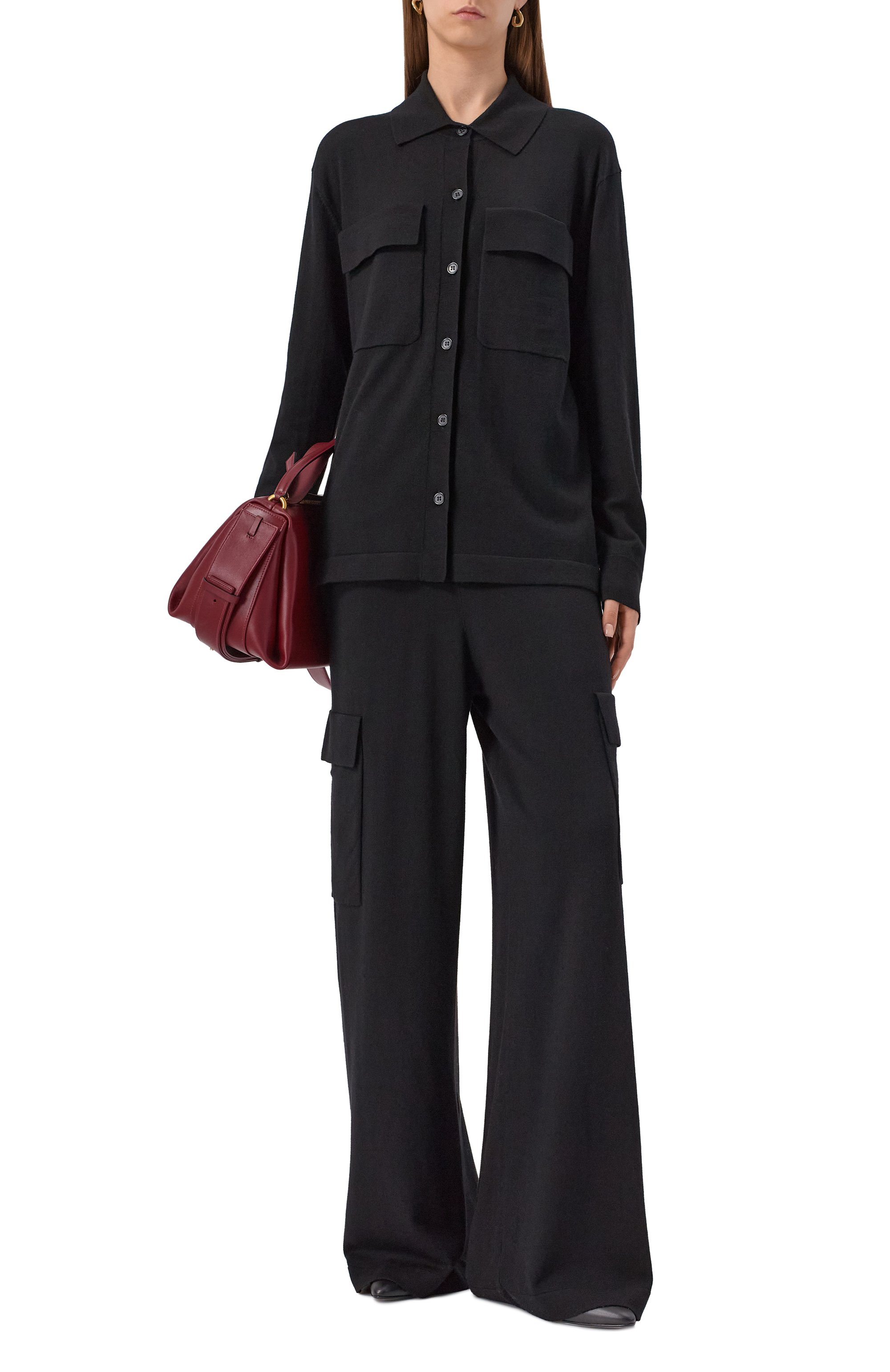 Брюки-карго из шерсти и кашемира P.A.R.O.S.H., арт. LIME25-D570608, фото 2