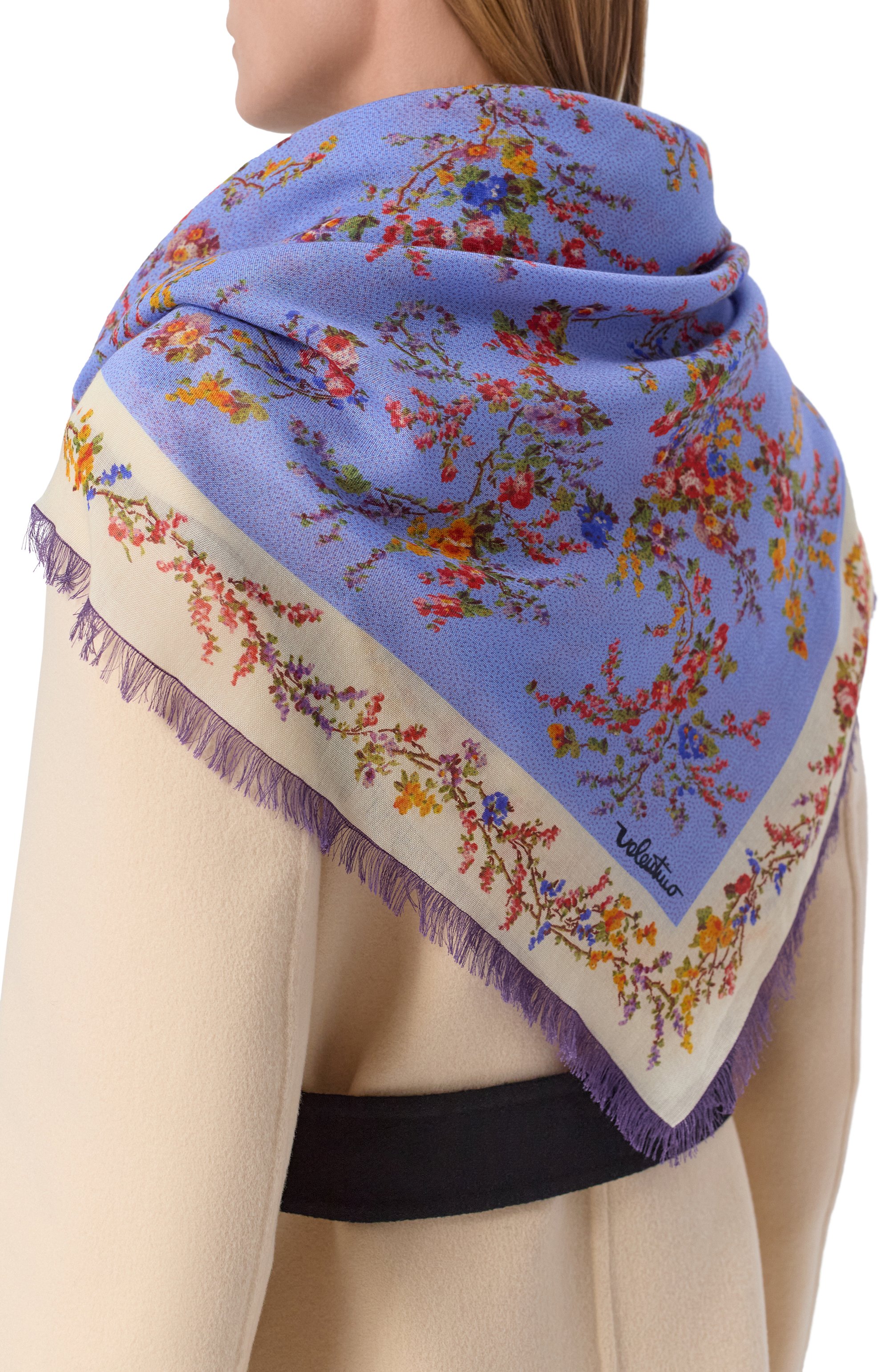 Шаль из кашемира и шелка VALENTINO, арт. 8W0EB104/NQZ, фото 2