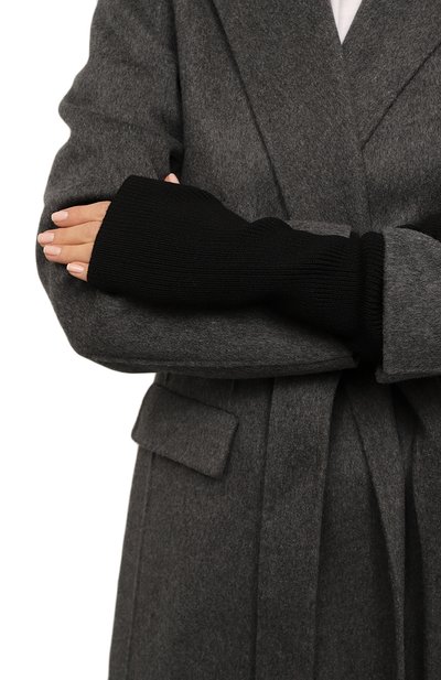 Шерстяные митенки HALFBOY черного цвета по цене 28850 руб., арт. HFW231WAGL062, фото 2 Шерстяные митенки HALFBOY, арт. HFW231WAGL062, фото 2