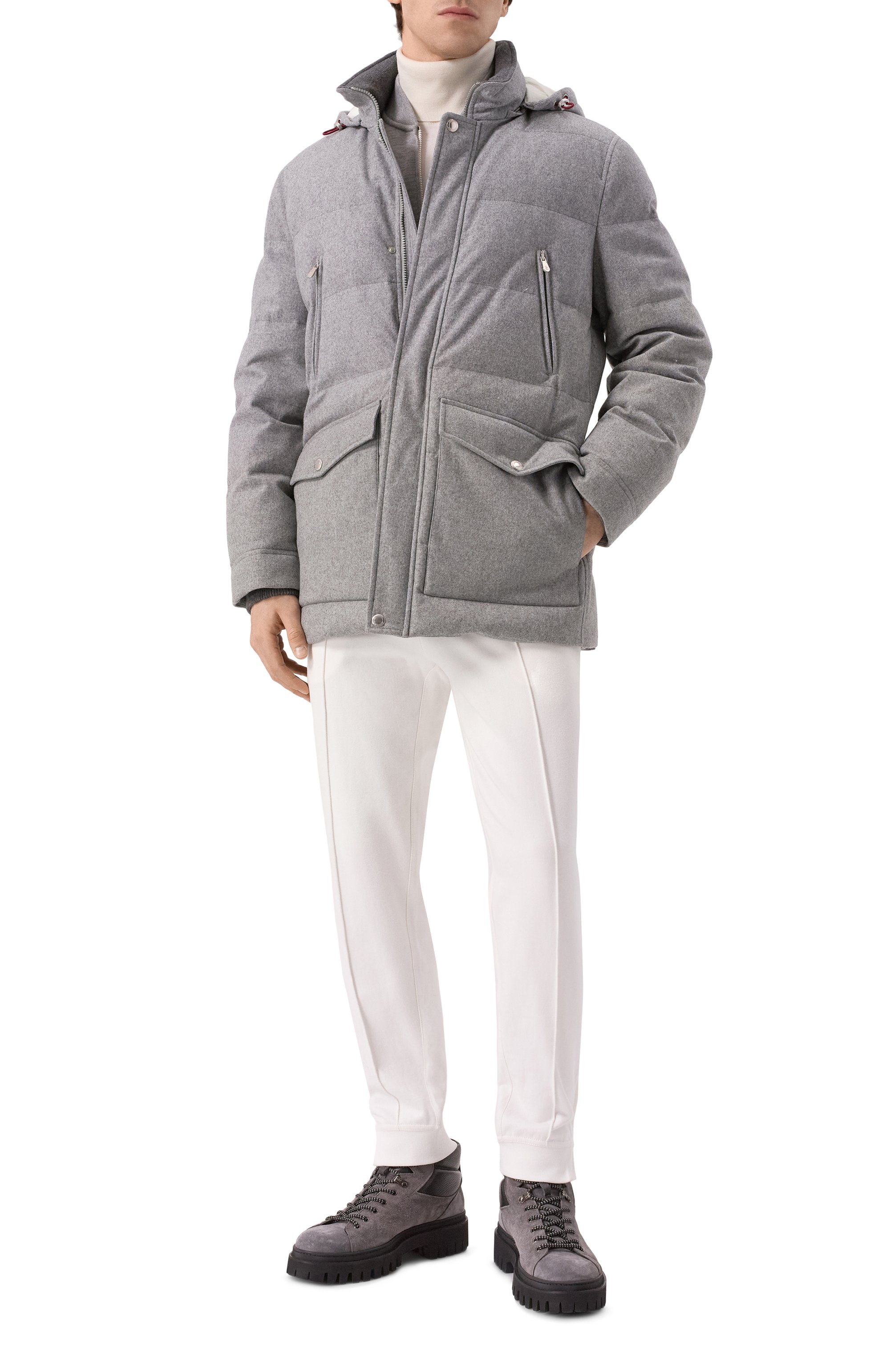 Шерстяной пуховик BRUNELLO CUCINELLI, арт. MM4631823, фото 2