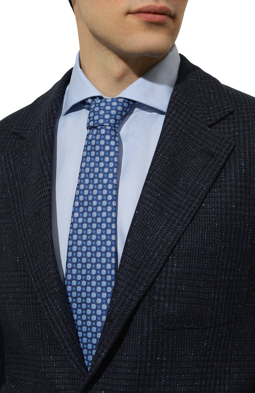 Шелковый галстук BROUBACK синего цвета по цене 6795 руб., арт. TIE 8CM/SS24, фото 2 Шелковый галстук BROUBACK, арт. TIE 8CM/SS24, фото 2