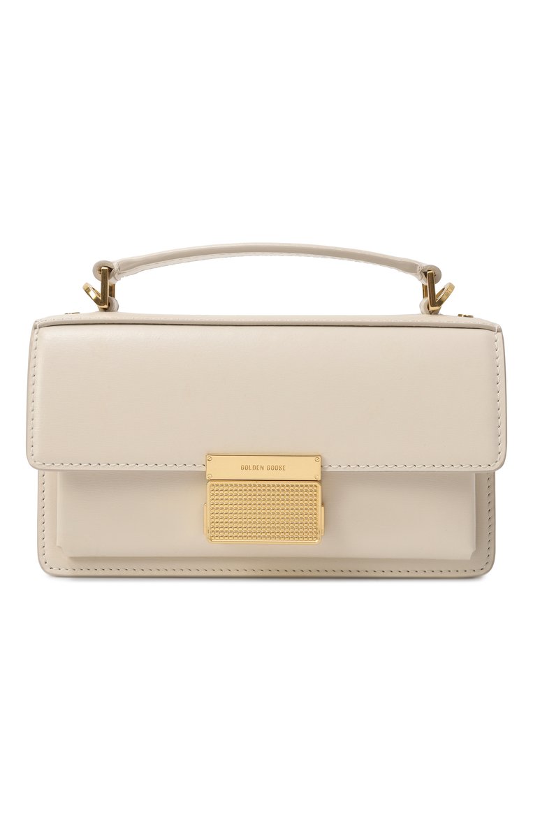 Женская сумка venezia small GOLDEN GOOSE DELUXE BRAND кремового цвета, арт. GWA00468.A000565 | Фото 1 (Материал: Натуральная кожа; Размер: small; Ремень/цепочка: На ремешке)