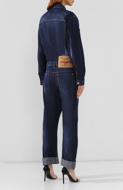 Джинсовый комбинезон DSQUARED2 синего цвета по цене 54650 руб., арт. S75FP0068/S30341, фото 4 Джинсовый комбинезон DSQUARED2, арт. S75FP0068/S30341, фото 4