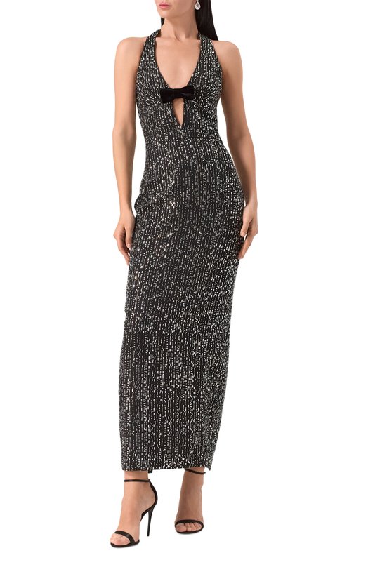 Платье с отделкой стразами Rasario RS24F086DD001 Чёрный  RS24F086DD001 Фото 3