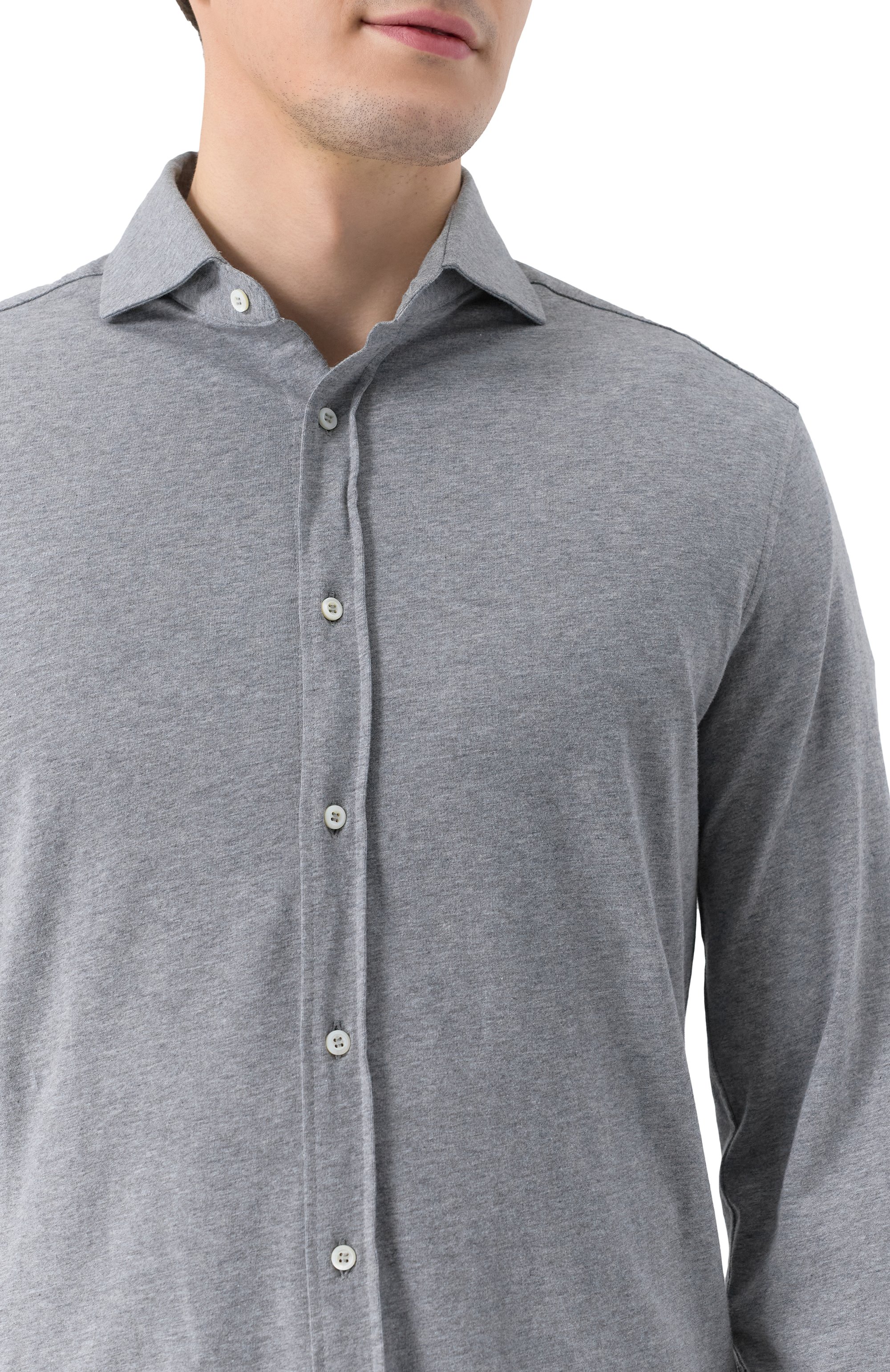 Хлопковая рубашка BRUNELLO CUCINELLI, арт. M0B136686, фото 5