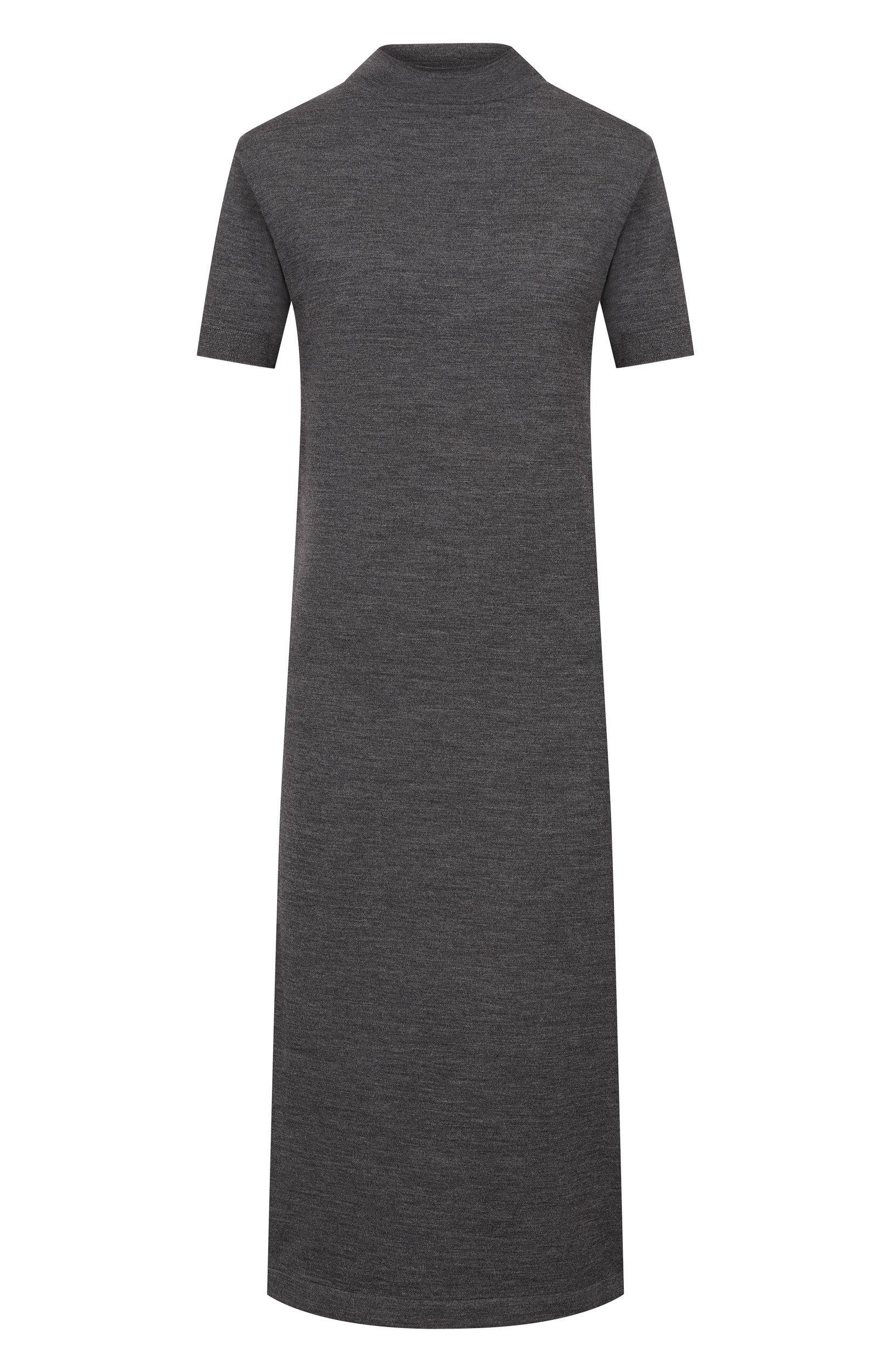 Шерстяное платье JIL SANDER темно-серого цвета по цене 171500 руб., арт. J02CT0608/J14857, фото 1 Шерстяное платье JIL SANDER, арт. J02CT0608/J14857, фото 1