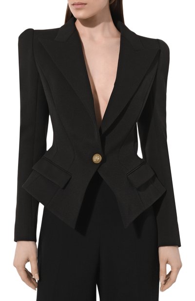 Жакет BALMAIN черного цвета по цене 288500 руб., арт. AF1SE007CC77, фото 3 Жакет BALMAIN, арт. AF1SE007CC77, фото 3