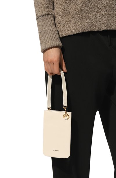 Сумка link JIL SANDER белого цвета по цене 61750 руб., арт. J06WG0004-P4874, фото 2 Сумка link JIL SANDER, арт. J06WG0004-P4874, фото 2