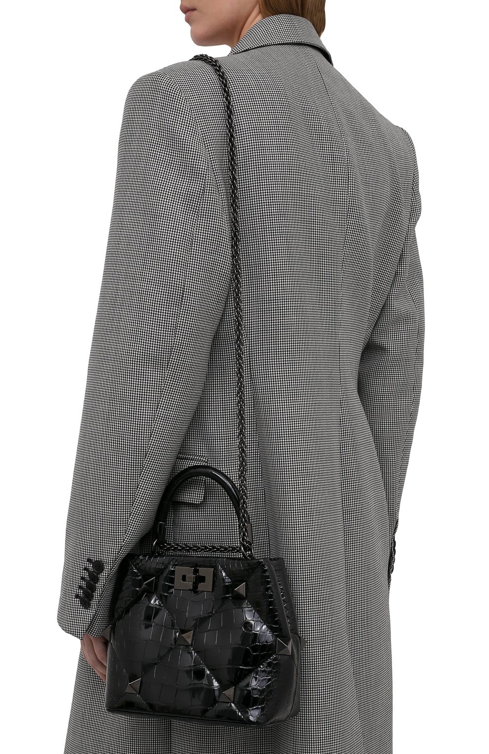 Сумка roman stud small из кожи аллигатора VALENTINO, арт. WW2B0I97/EQW/AMIS, фото 5