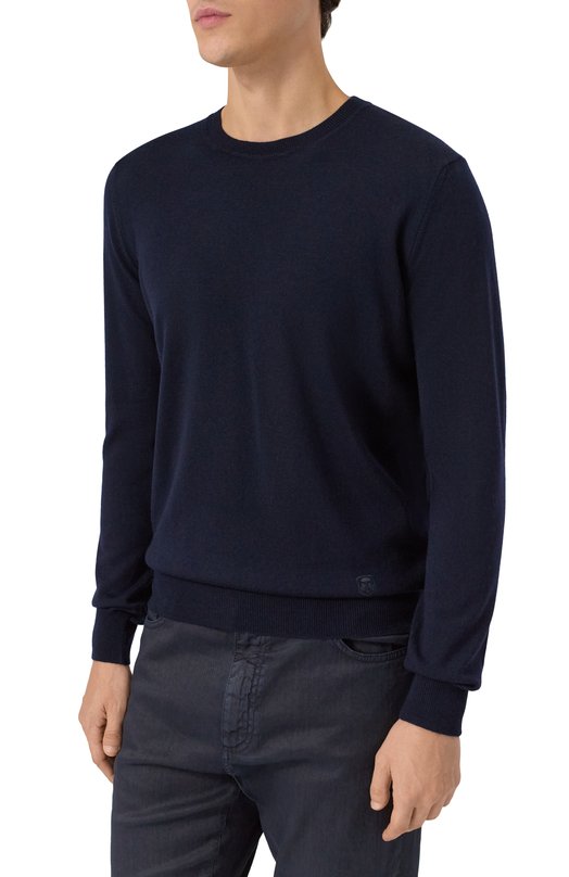 Шерстяной джемпер Corneliani 26M500-2625100 Синий  26M500-2625100 Фото 3
