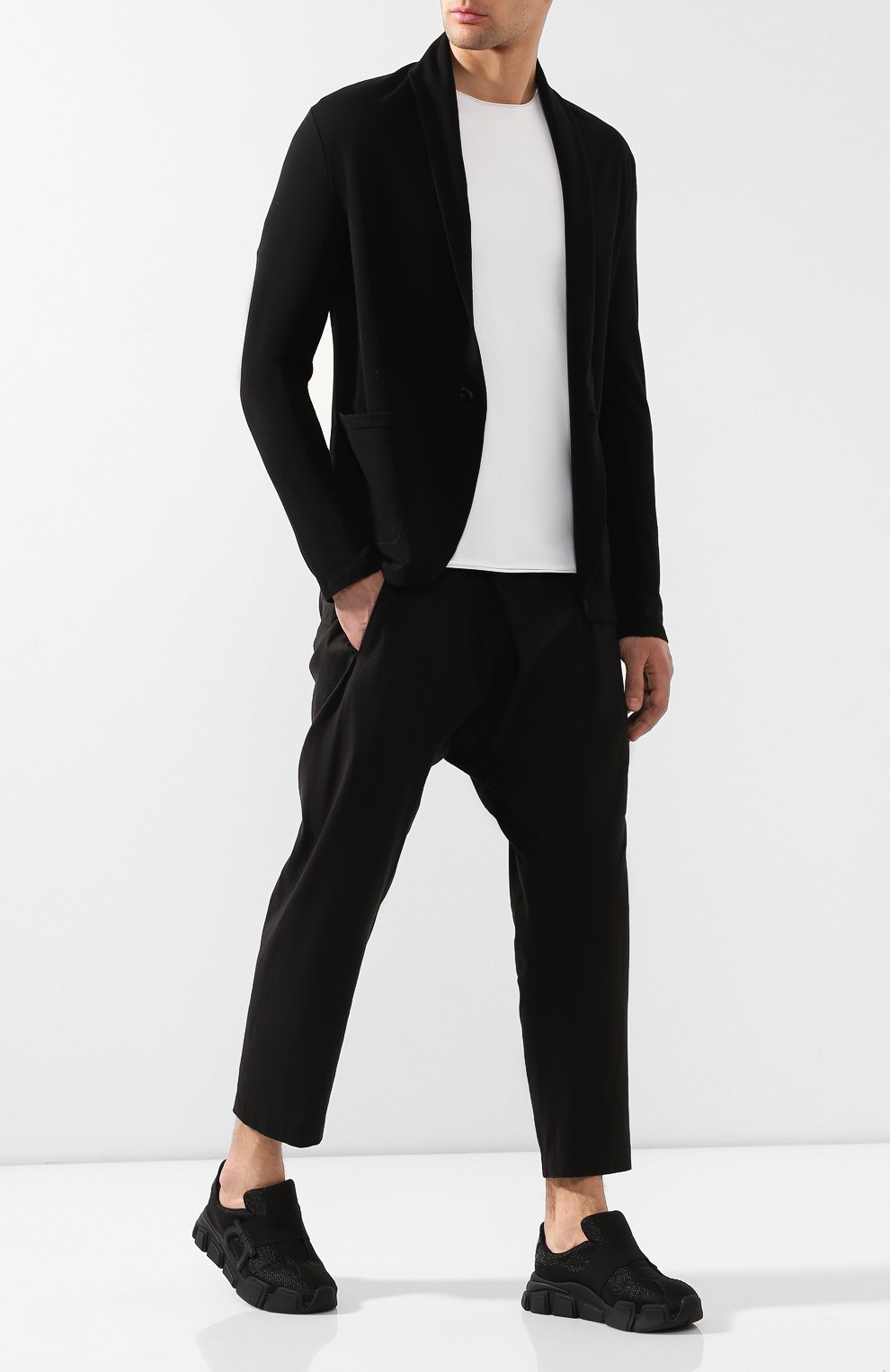 Брюки из смеси льна и вискозы KAZUYUKI KUMAGAI черного цвета по цене 29850 руб., арт. KP91-016, фото 2 Брюки из смеси льна и вискозы KAZUYUKI KUMAGAI, арт. KP91-016, фото 2