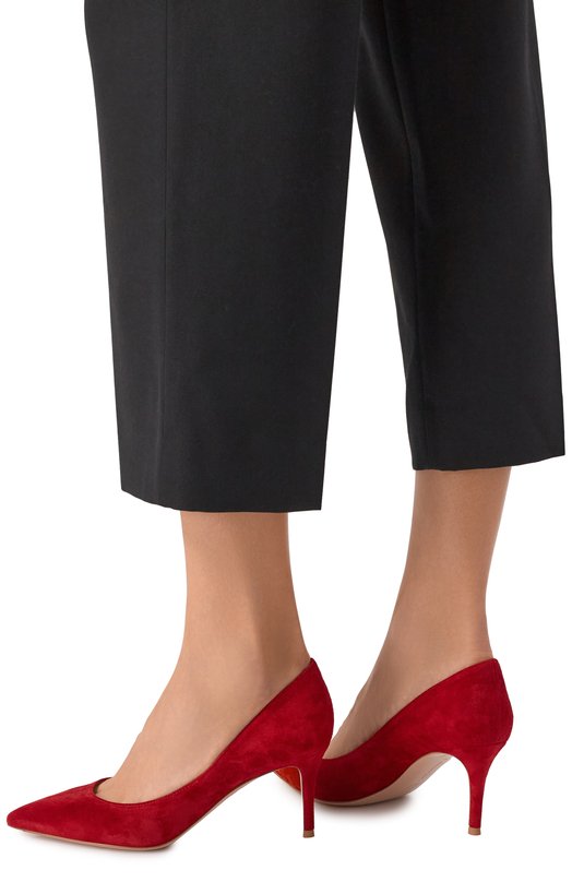 Замшевые туфли Gianvito 70 Gianvito Rossi G26770.70RIC.CAMR0UG Красный  G26770.70RIC.CAMR0UG Фото 2