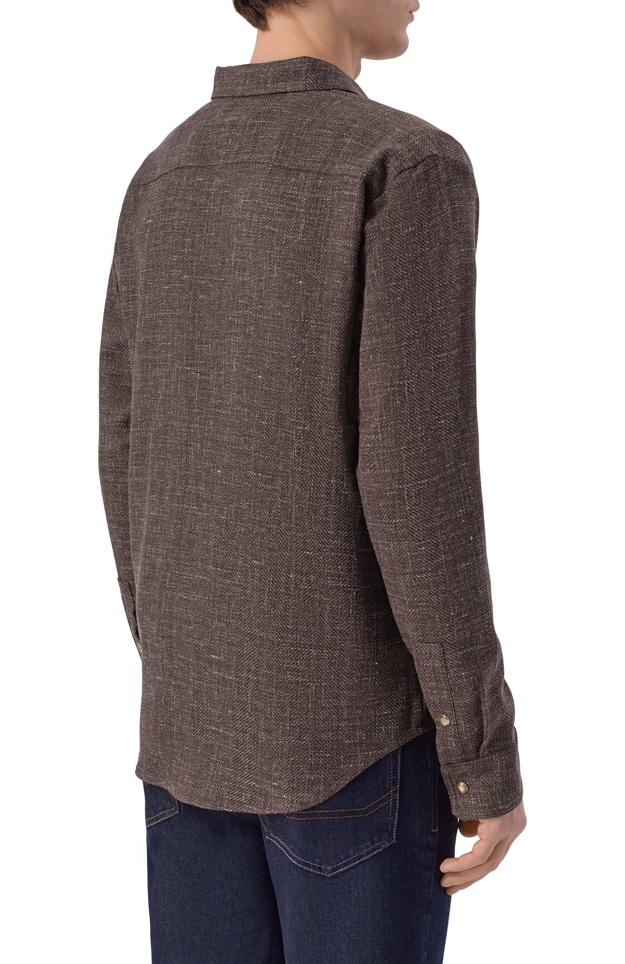 Рубашка из шерсти и кашемира MARCO PESCAROLO, арт. ZEUS/5326, фото 4