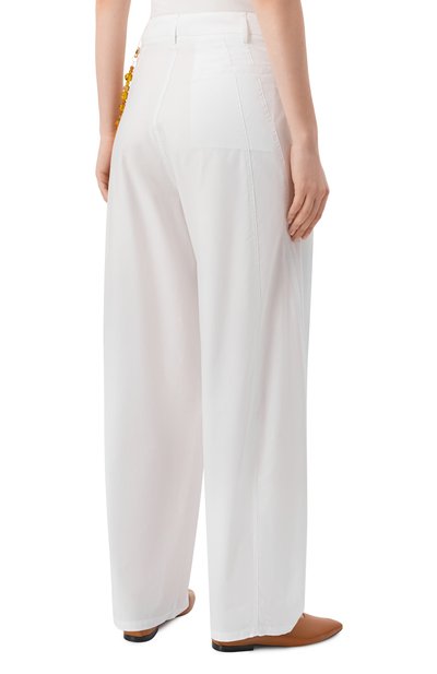 Хлопковые брюки DARKPARK, арт. WTR36 FAC162/PHEBE-LIGHT C0TT0N P0PELINE WIDE-LEG, фото 4