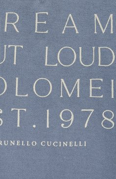 Детское хлопковое поло BRUNELLO CUCINELLI синего цвета, арт. B29M13175A | Фото 3 (Рукава: Короткие; Материал сплава: Проставлено; Материал внешний: Хлопок; Драгоценные камни: Проставлено)