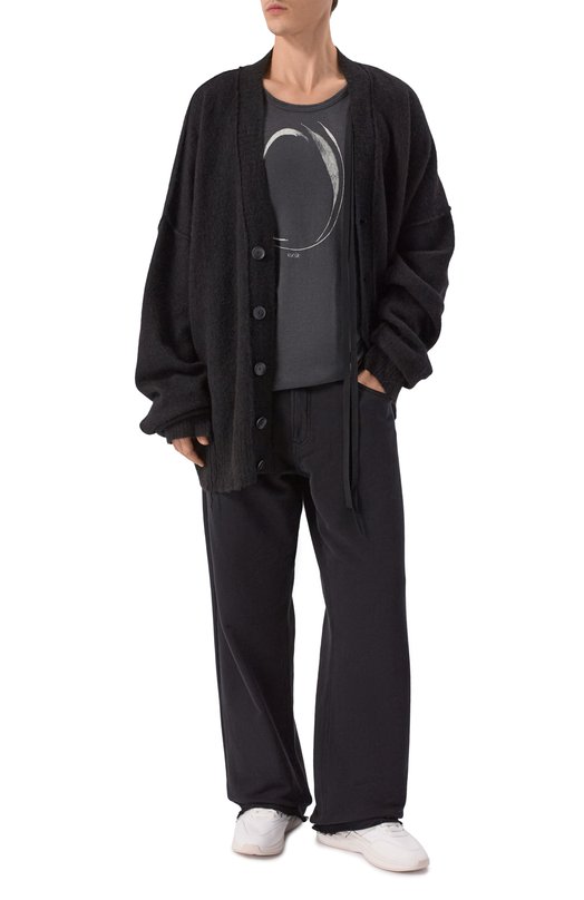 Хлопковая майка Ann Demeulemeester B0013388/FA637 Серый  B0013388/FA637 Фото 2