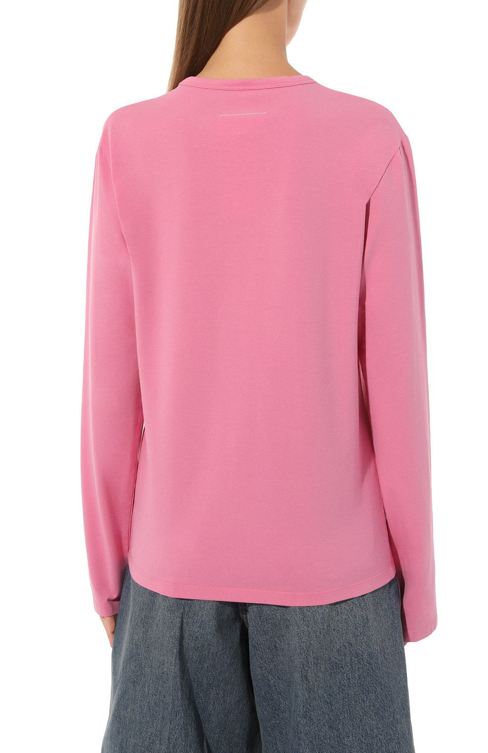 Хлопковый лонгслив MM6, арт. SH0GC0024/M20010, фото 4