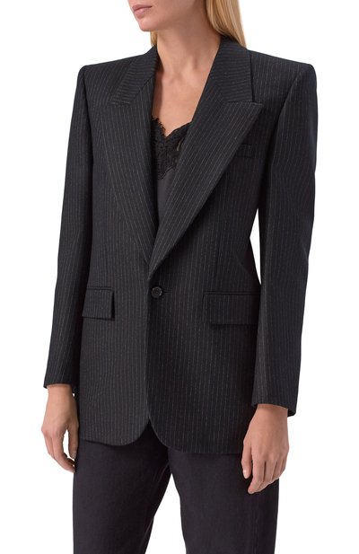 Шерстяной жакет SAINT LAURENT, арт. 758058/Y2F40, фото 3