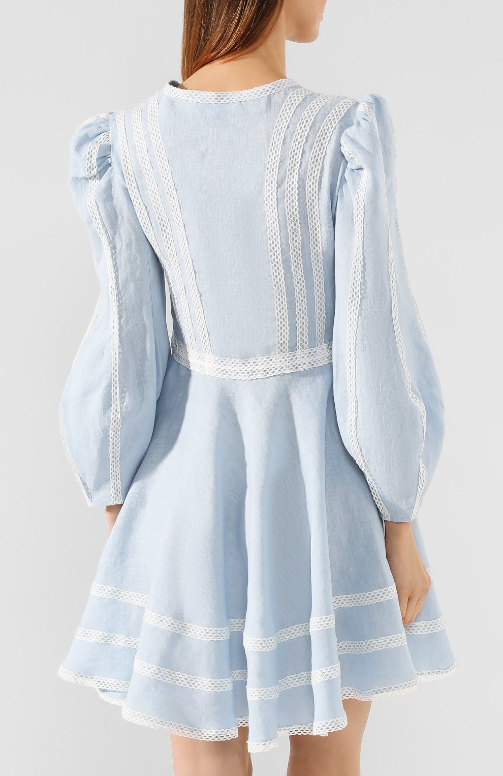 Льняное платье A MERE CO голубого цвета по цене 53650 руб., арт. AMC/R20V02, фото 4 Льняное платье A MERE CO, арт. AMC/R20V02, фото 4