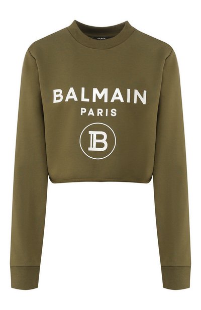 Женский хлопковый пуловер BALMAIN, арт. TF13641/I384