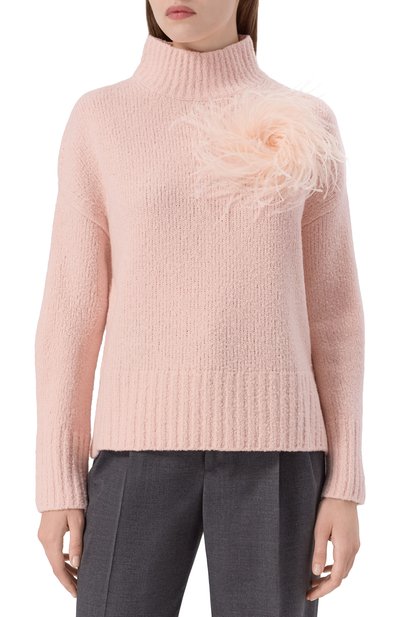 Шерстяной свитер AGNONA розового цвета по цене 175500 руб., арт. K210098E/0A050NE, фото 3 Шерстяной свитер AGNONA, арт. K210098E/0A050NE, фото 3