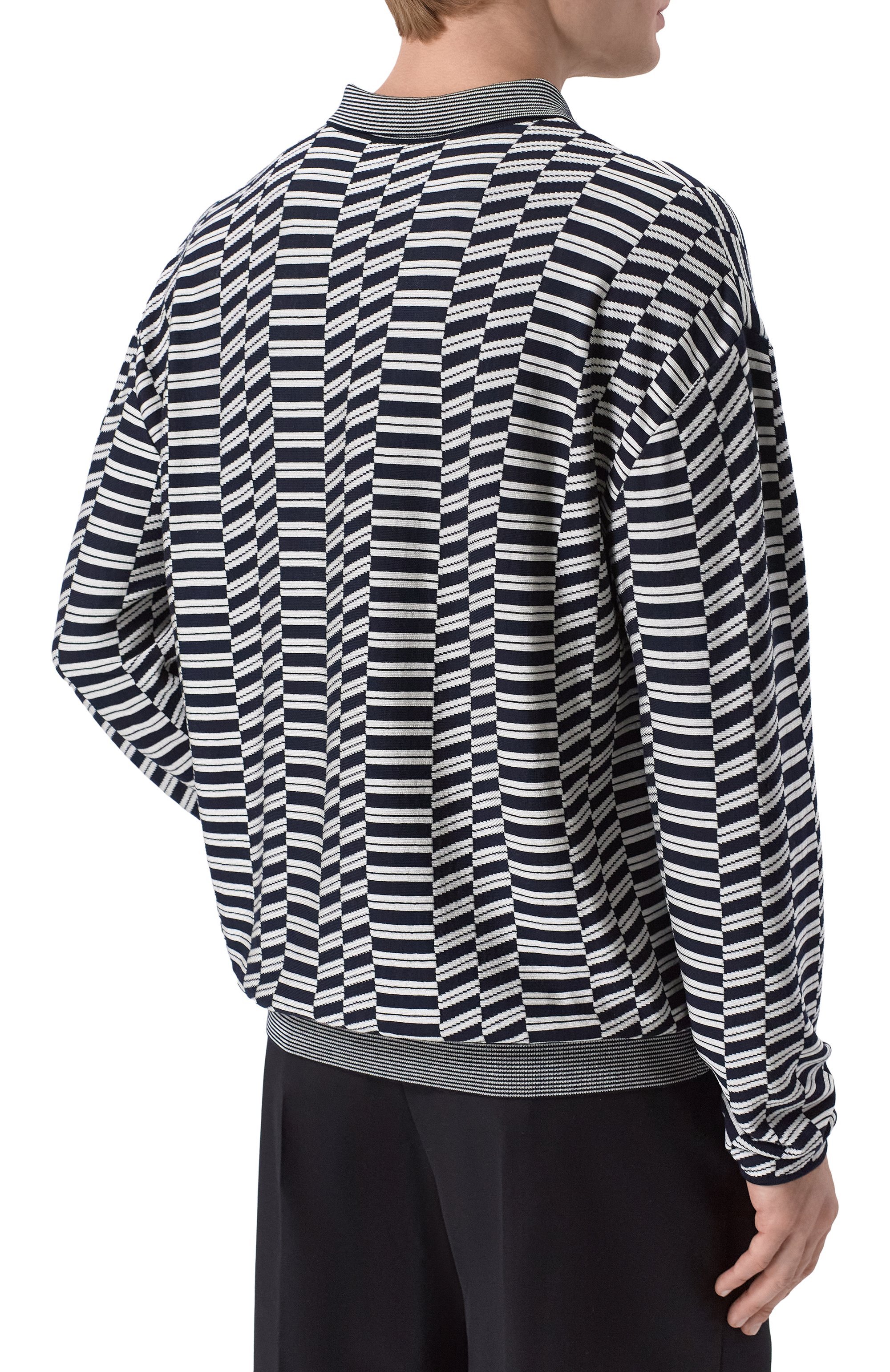 Поло из вискозы и шерсти GIORGIO ARMANI, арт. GM003315/AF25099, фото 4